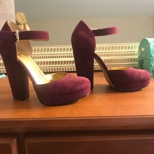 Purple, suede pumps - Nine West